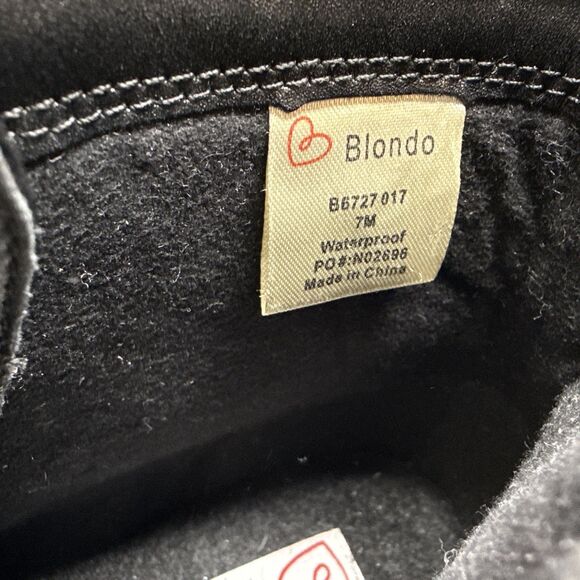 Blondo Boots Camila Women Ankle Waterproof Black Zip Buckles Zip Black Size 7 M - Picture 11 of 15